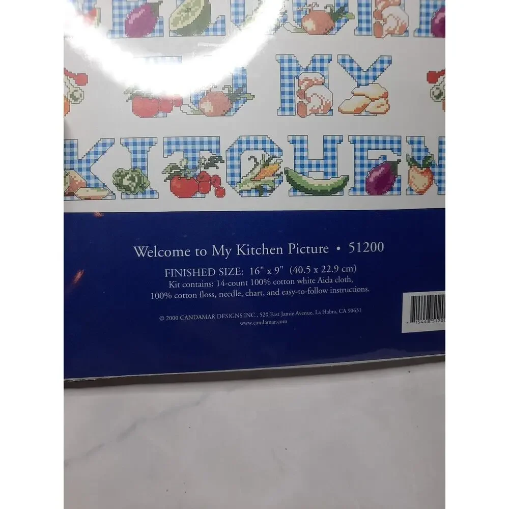 Candamar Counted Cross Stitch Kit Welcome to My Kitchen Picture 51200 16x9